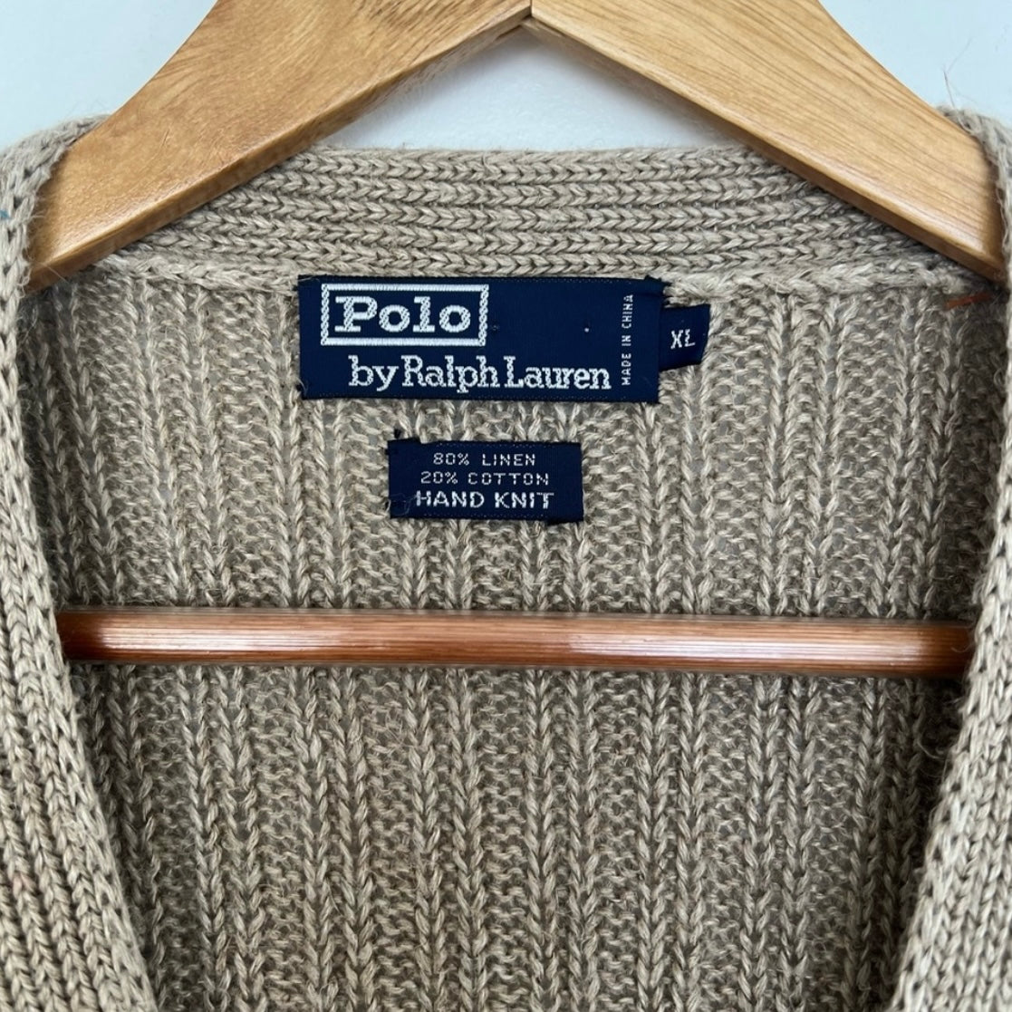 Vintage Polo Handknit Vest