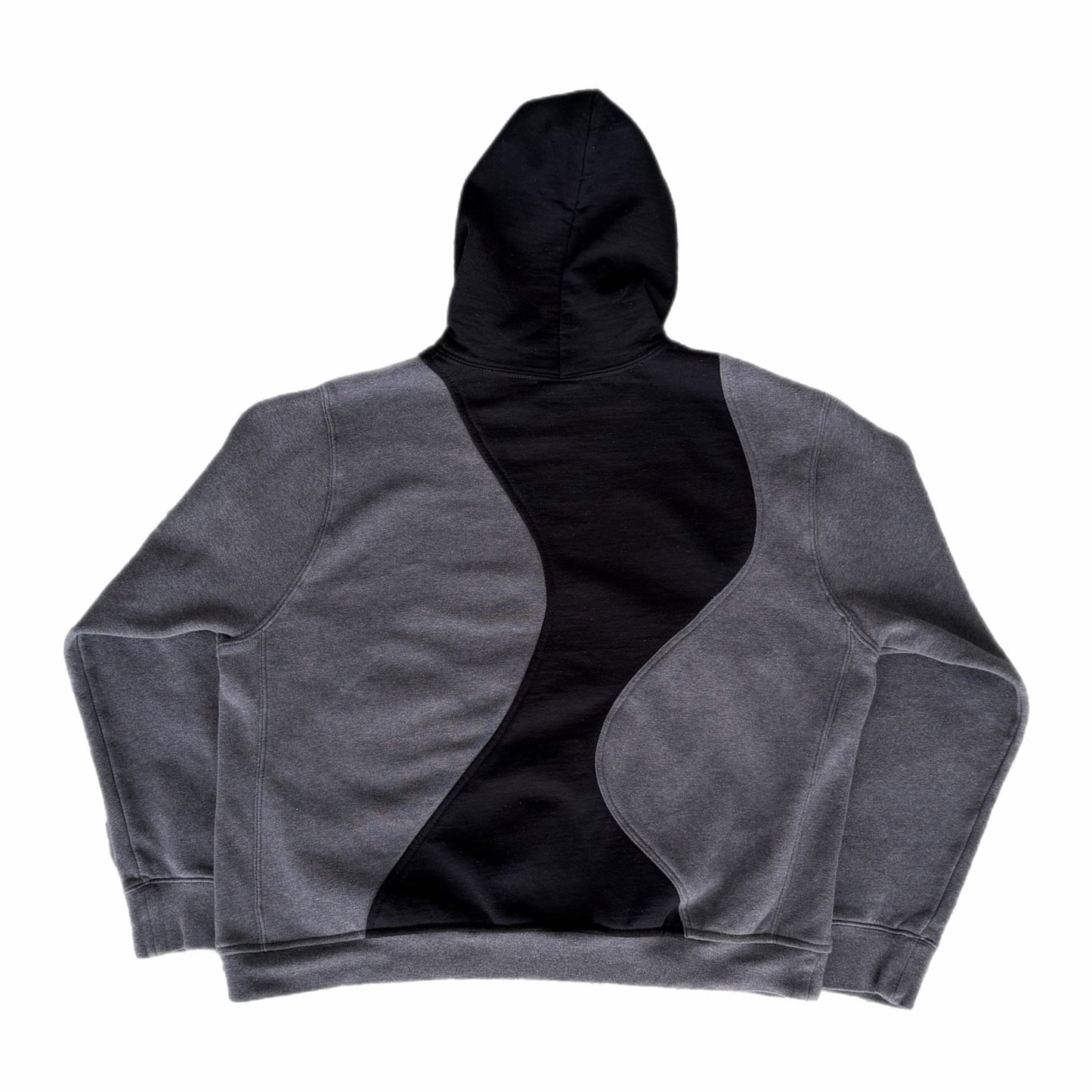 Upcycled N1ke Hoodie (Grey / Black)